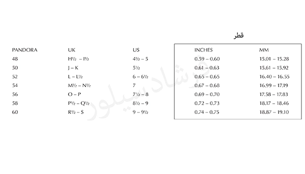 عکس سایزبندی انگشتر